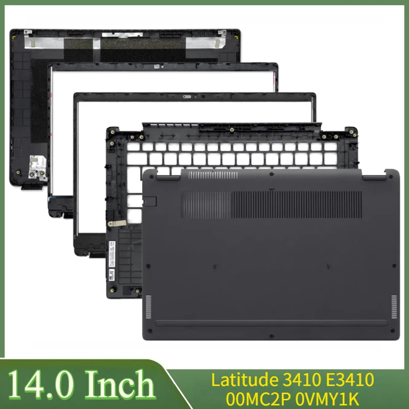 

14-дюймовый новый для ноутбука Latitude 3410 E3410 00MC2P 0VMY1K, задняя крышка ЖК-дисплея, передняя панель, упор для рук, верхняя часть корпуса, петли нижней части корпуса
