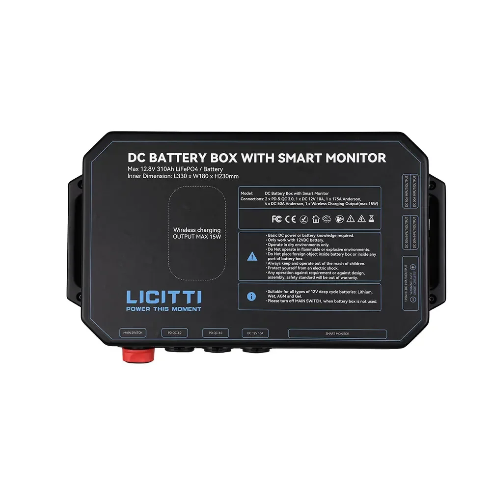 12 فولت توزيع Powerl بلوتوث صندوق بطارية مقاوم للماء 12 فولت مع مقبس السجائر Usb تيار مستمر تيار مستمر ملحقات التخييم البحرية