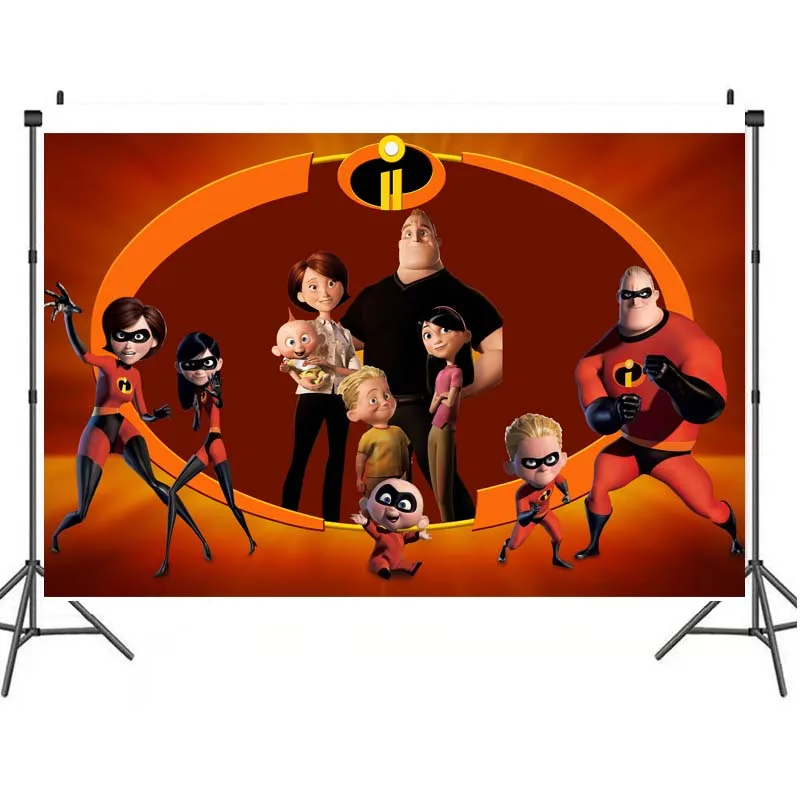 

The Incredibles Tapestry Customize Background Photography Backdrop Birthday Party Decor Banner Tablecloth Baby Shower Supplies