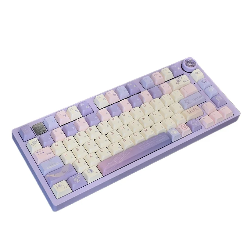 

141 Keys/Set Fantasy Starry Keycaps Violet Cute Girl Key Caps Cherry Profile for MX Switch Mechanical Keyboard DIY Custom Gift