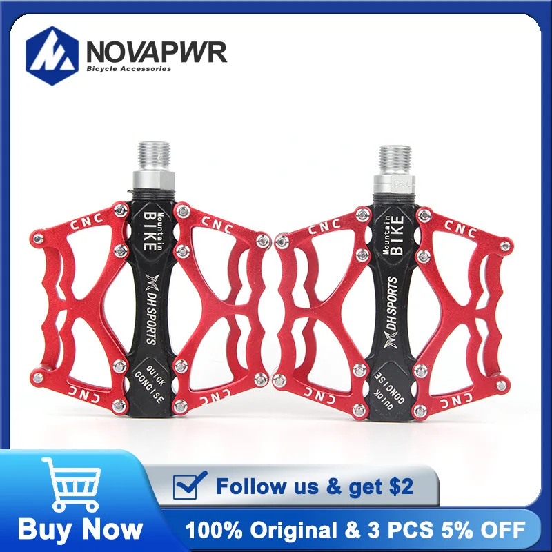 

Sealed Bearing Bike Pedals, Aluminum Alloy MTB Cycling Parts, Durable & Lightweight for Mountain Bikes