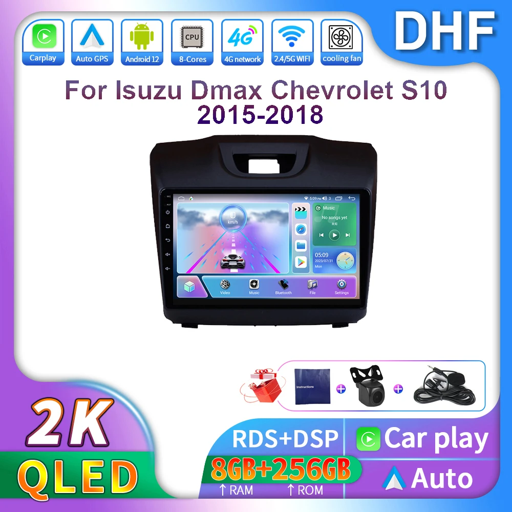 

DHF Android 13 Car Radio For Chevrolet TrailBlazer 2 S-10 S10 Colorado For Isuzu D-Max DMAX Multimedia player GPS 2 din Carplay