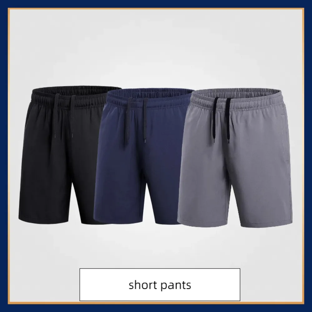 

Летние быстросохнущие спортивные шорты для мужчин 2025 — свободные повседневные шорты из ледяного шелка с 5 точками на эластичной резинке