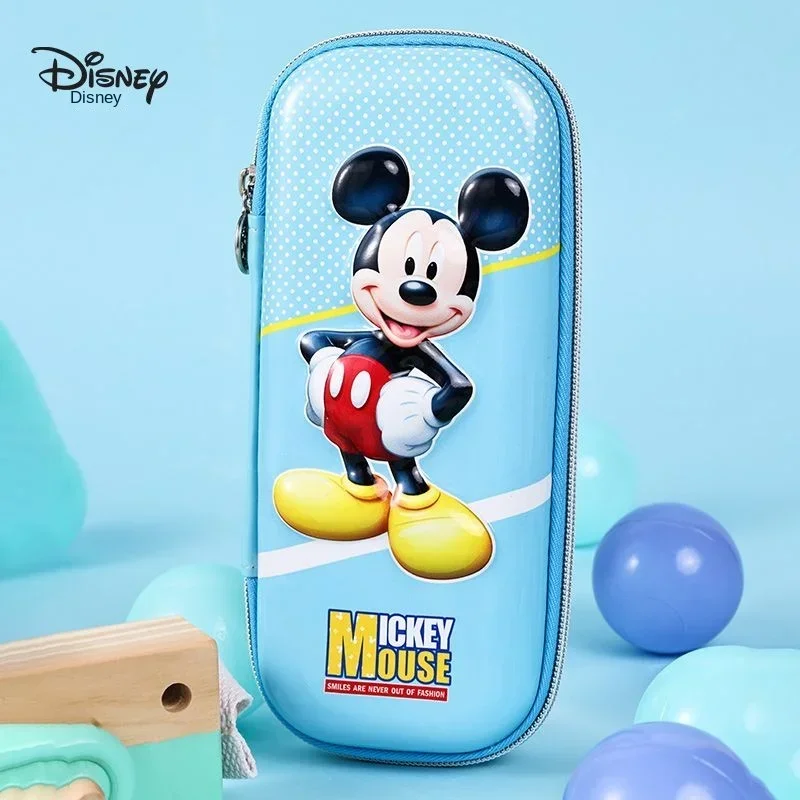 Disney Mickey Mouse Cute Cartoon Portable Dirty Resistant Waterproof Large Capacity Primary School Pencil Bag Stationery Box