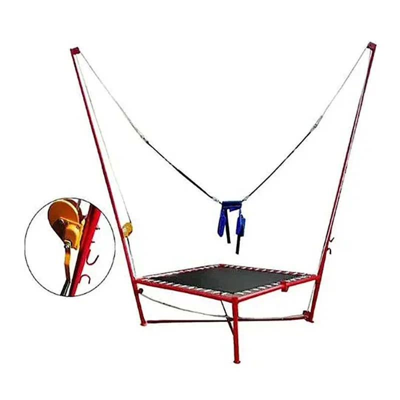 Hand Pull Single Bungee Jumping Trampoline with springs