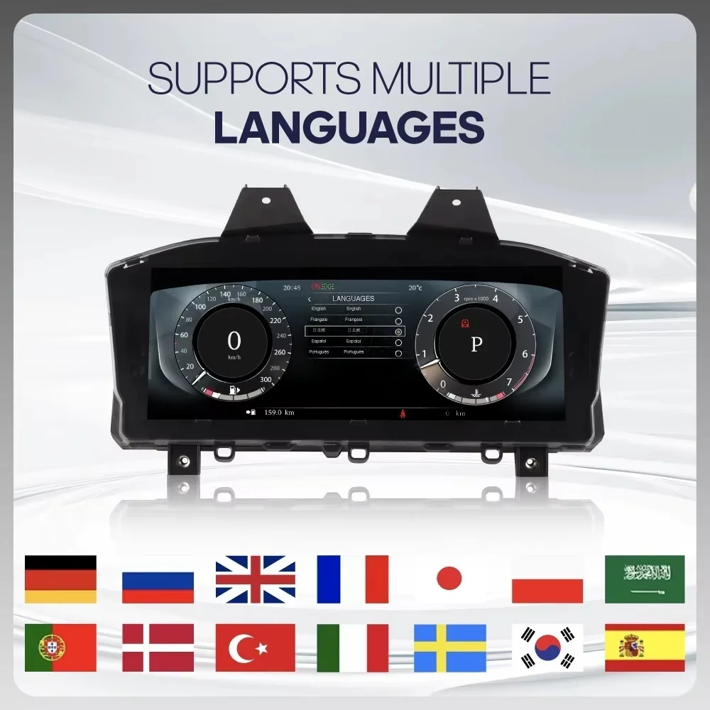 مشغل لوحة القيادة LCD للسيارة لاند روفر رينج روفر فوغ L405 سبورت L494 2013-2017 لوحة أدوات رقمية عداد السرعة