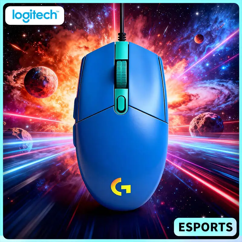 

Logitech G102 Wired Mouse, 8000 DPI HERO Sensor, 20M Clicks, RGB Sync, 6 Customizable Keys, Lightweight Build for Esports