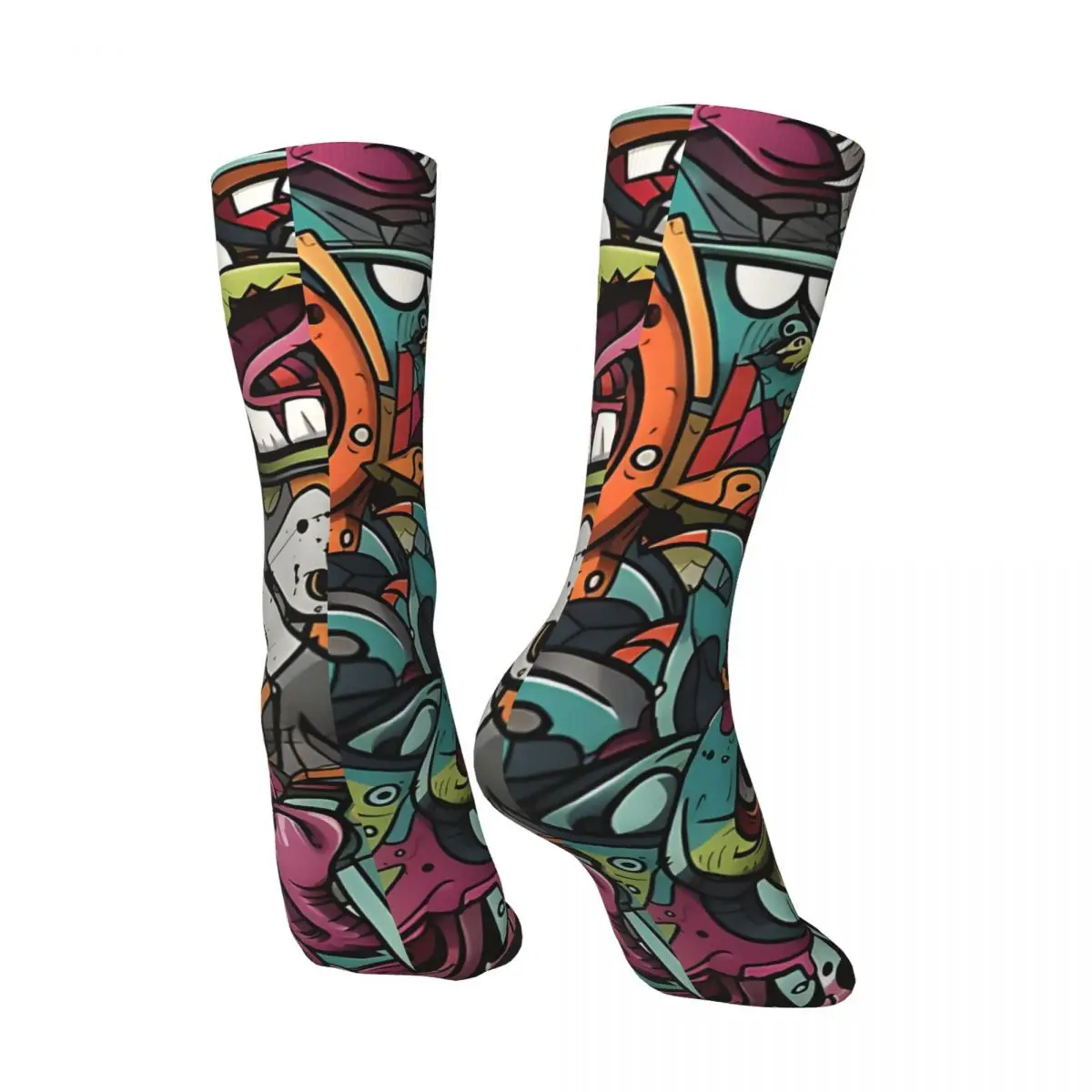 Urban Graffiti 4 - Graffiti Style Men's Socks Retro Harajuku Street Style Novelty Pattern Crew Sock