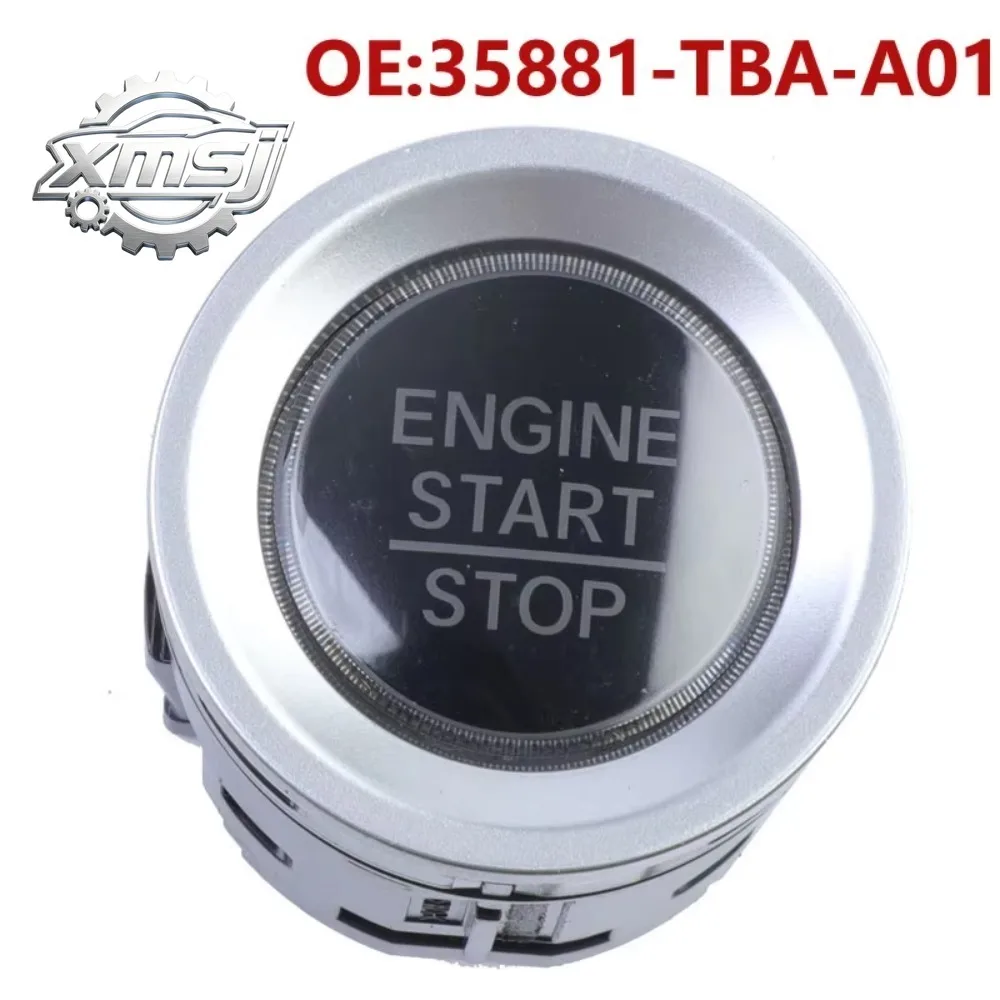 

Coche 35881-TBA-A01 35881TBAA01 interruptor encendido parada arranque motor cromado para Honda Civic CR-V Accord Ody