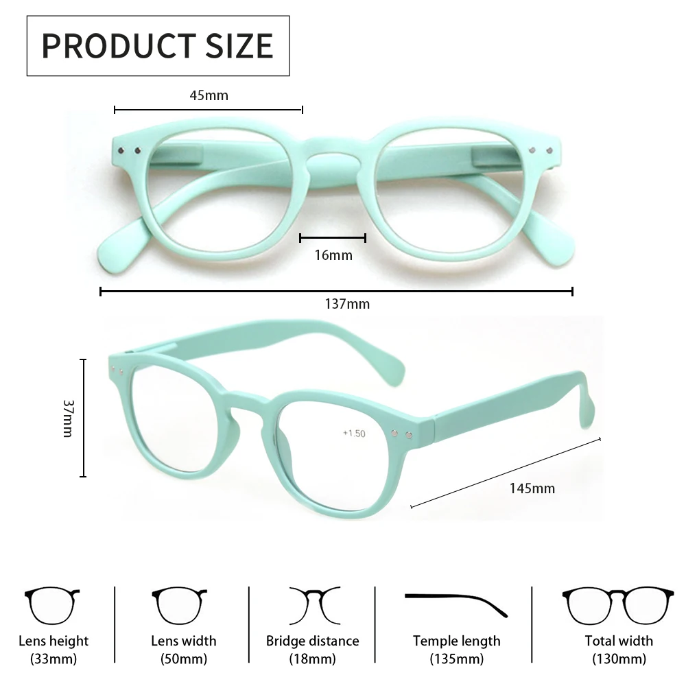 Anti-blue Light Reading Glasses Lightweight  Presbyopia Ultraclear Readers Eyeglasses Women Men Optical Eyewear Diopters To +6.0