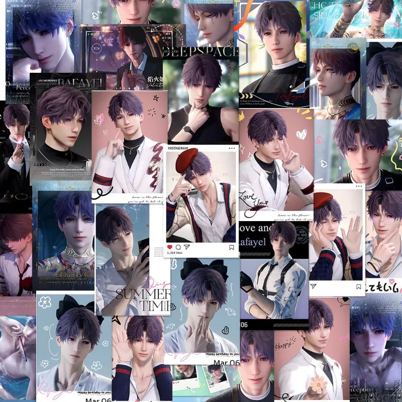 10/63 قطعة لعبة الحب والفضاء العميق الكتابة على الجدران ملصق رافاييل وسيم صور سلسلة جراب هاتف دفتر محمول الشارات المشجعين عاشق #5