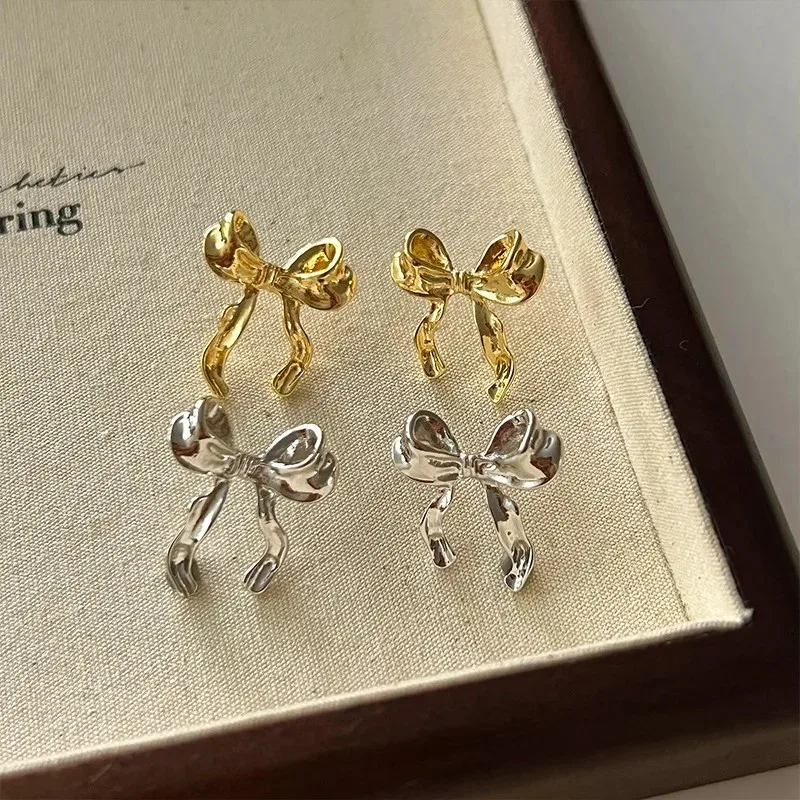 Design Sweet and Cool Style Bow Knot Earrings Women\'s Simple Elegant Jewelry Gifts Dropshipping