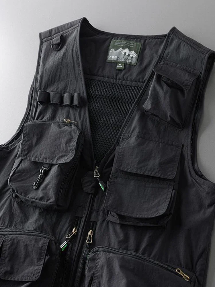 Coat, functional style, personalized tactical vest, men's tactical vest, men's trendy brand, spring and autumn season, wearing p