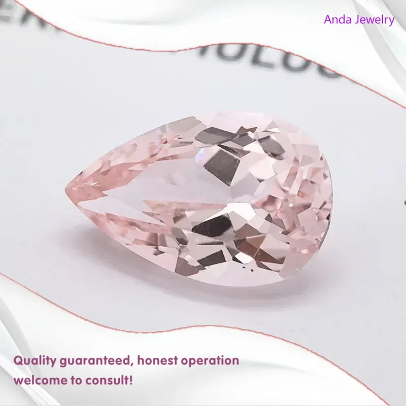 

M-Lab Grown Sapphire Morgan Pink Color Pear Shape Charms Gemstone DIY Advanced Jewelry Making Materials Selectable Certificate