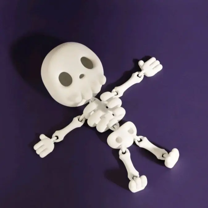 3D Printing Figurines Creative Modern Multi Joint Movable Posable Figures Skeleton Model Room Bedroom Home Desk Decor Gift