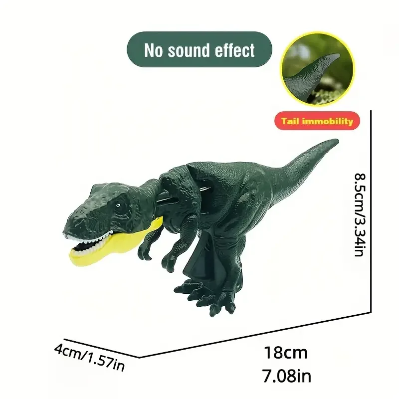 1pc Dinosaur Toy Without Sound, Stress Relief Toy, Telescopic Rocking Dinosaur Model