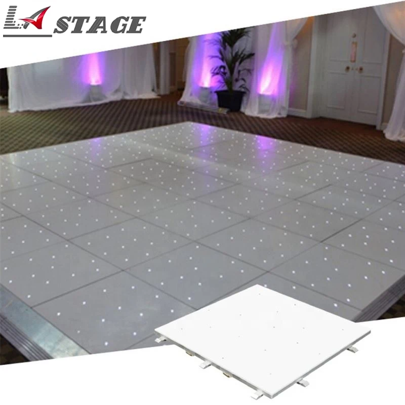 Best Selling White And Black Indoor Illusion Starlit Starry Dance Floor Led Star Shining Stage Wedding Lighting Dancing Floor