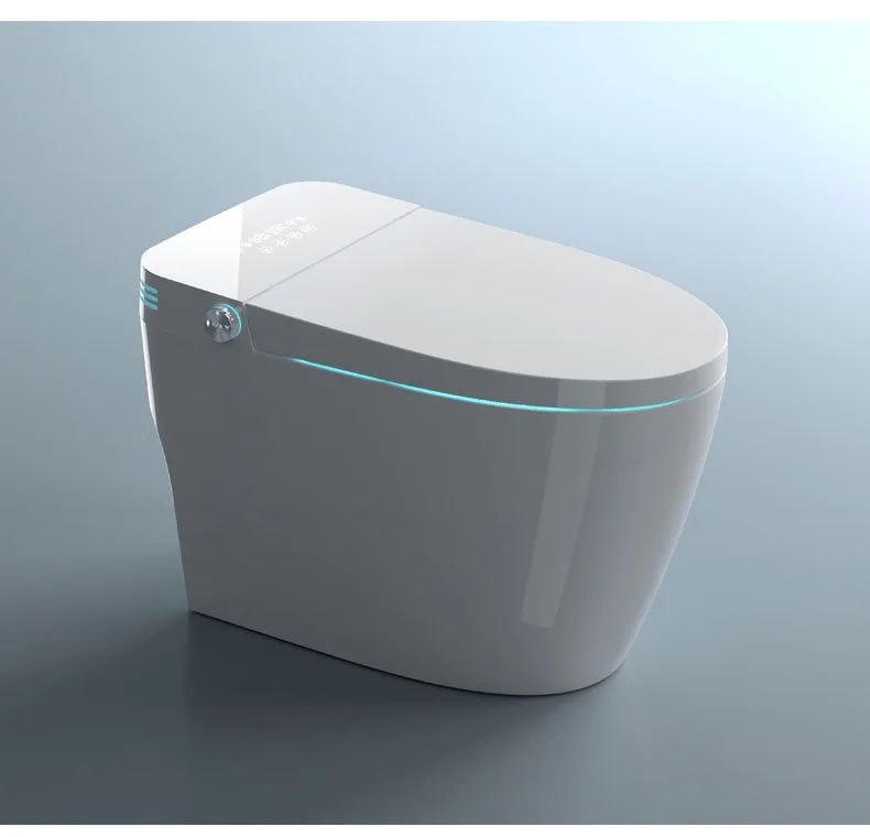 

Most Cost Efficient Automatic Flush Elongated Sanitary Toilet Seat Cover Remote Control Included Heated Seat S-Trap Dual Flush