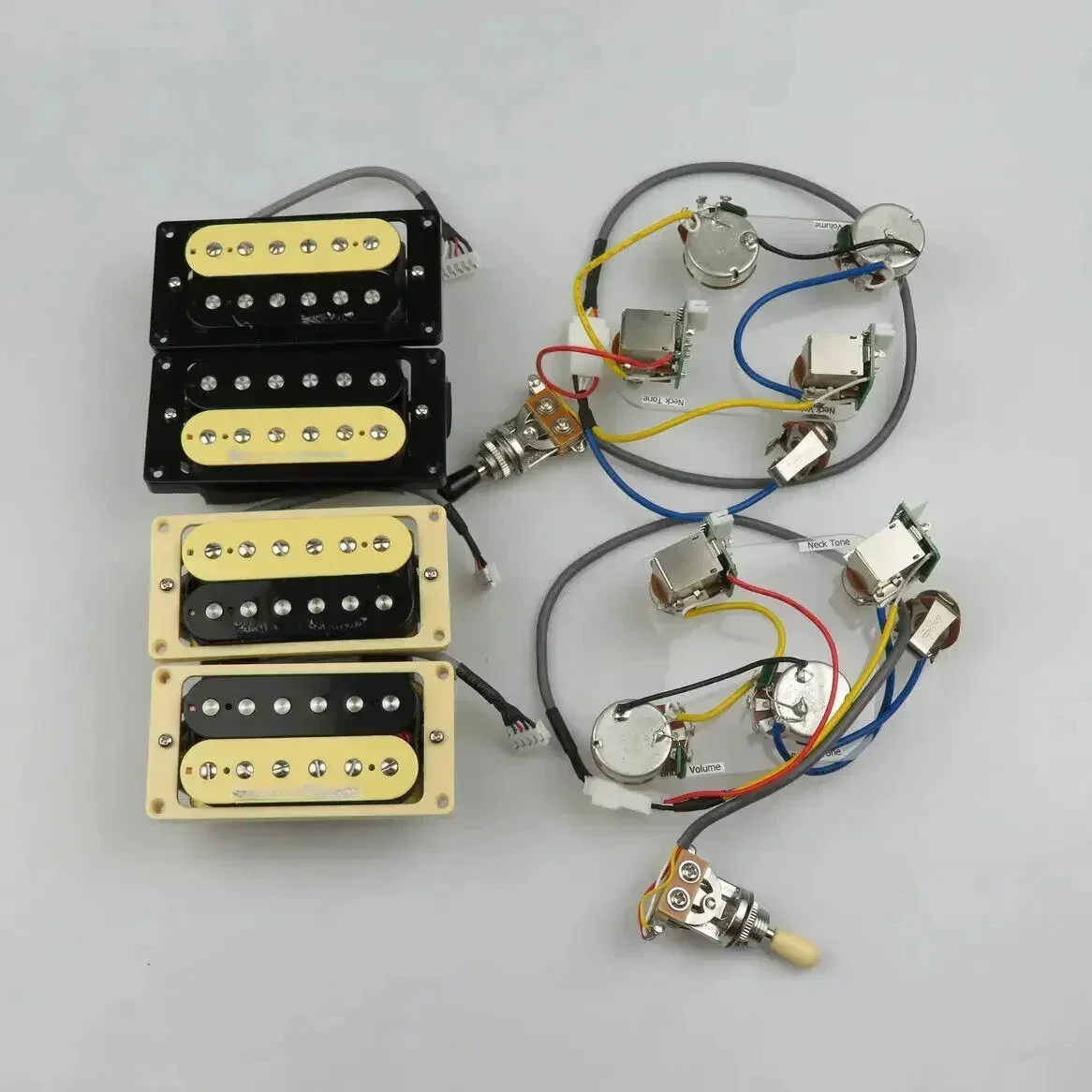 Coil Split Humbucker Pickups 4 Conductor 2V 2T 5-Way Push Pull Splitting Coil Guitar Pickups Accessories