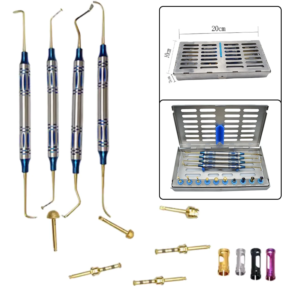 

Dental Implant Drills Kit with Depth Stoppers for Sinus Lift Elevation Surgery and Hand Instruments