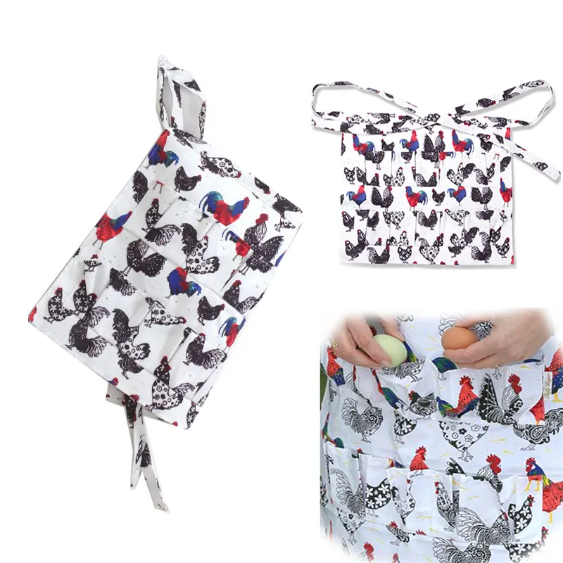 MOONBIFFY Egg Collection Apron Skirt Egg Picking Multi-pocket Neateing Storage Egg Shatter-resistant Skirt Apron for Women Men