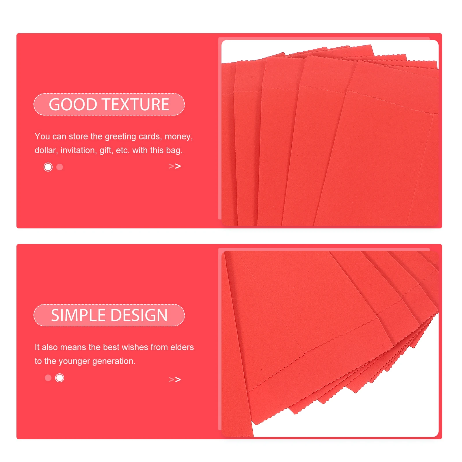 

20pcs Chinese Style Red Cash Organizer Coin Storage Paper Envelope For Travel Wedding Gift Budgeting Saving Envelopes For Money