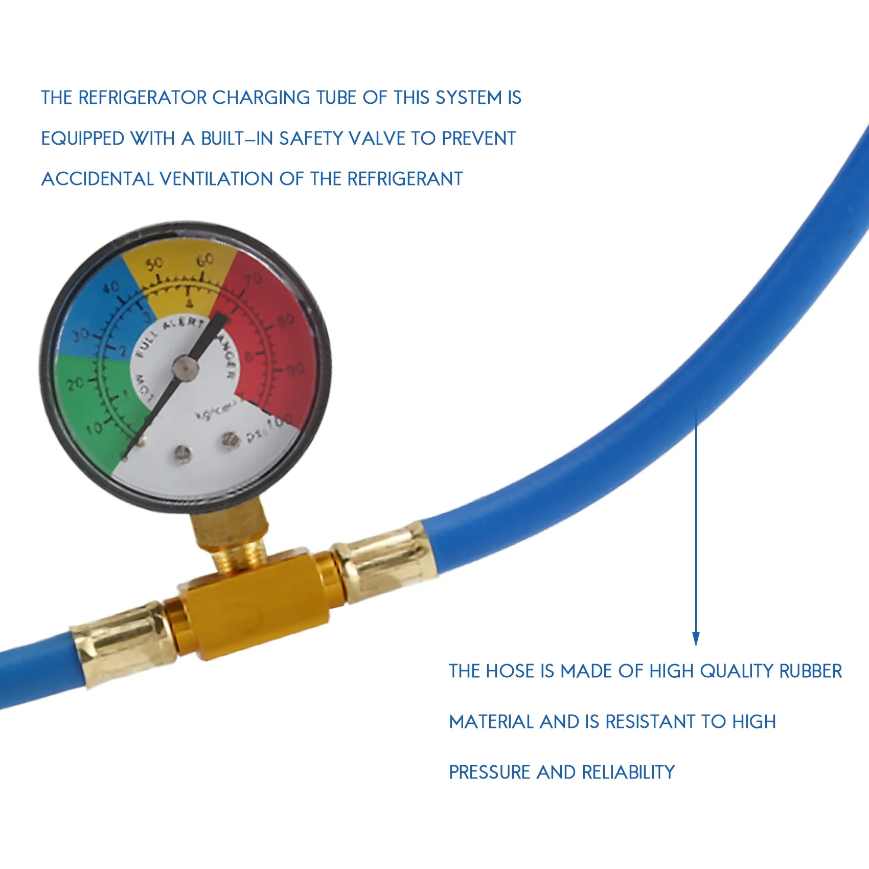 

L39A-R134A Автомобильный комплект шлангов для зарядки хладагента, шланг для заправки с манометром, A/C 1/2, комплект для измерения зарядки, можно касать кондиционер P