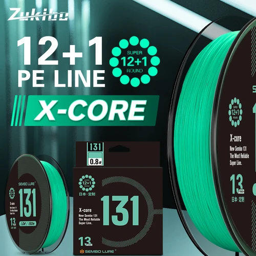 Línea de pesca trenzada ZUKIBO Sembo 131, fibra de rendimiento Super Line X13 más confiable, fuerza del nudo superior, resistente a la abrasión