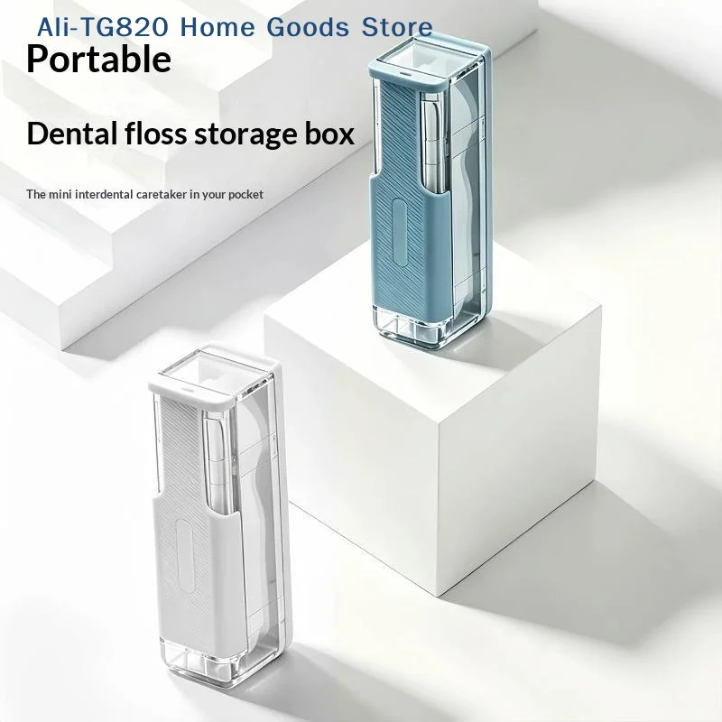 [TG820]Dental Floss Box With Mirror - Automatic -up Portable Dental Floss Stick - Portable Household High-end Toothpick Thread