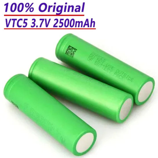

100% Original 3.7V US18650 VTC5 2500mAh Lithium ion Rechargeable Battery VTC5 25A Flashlight Toy Discharge