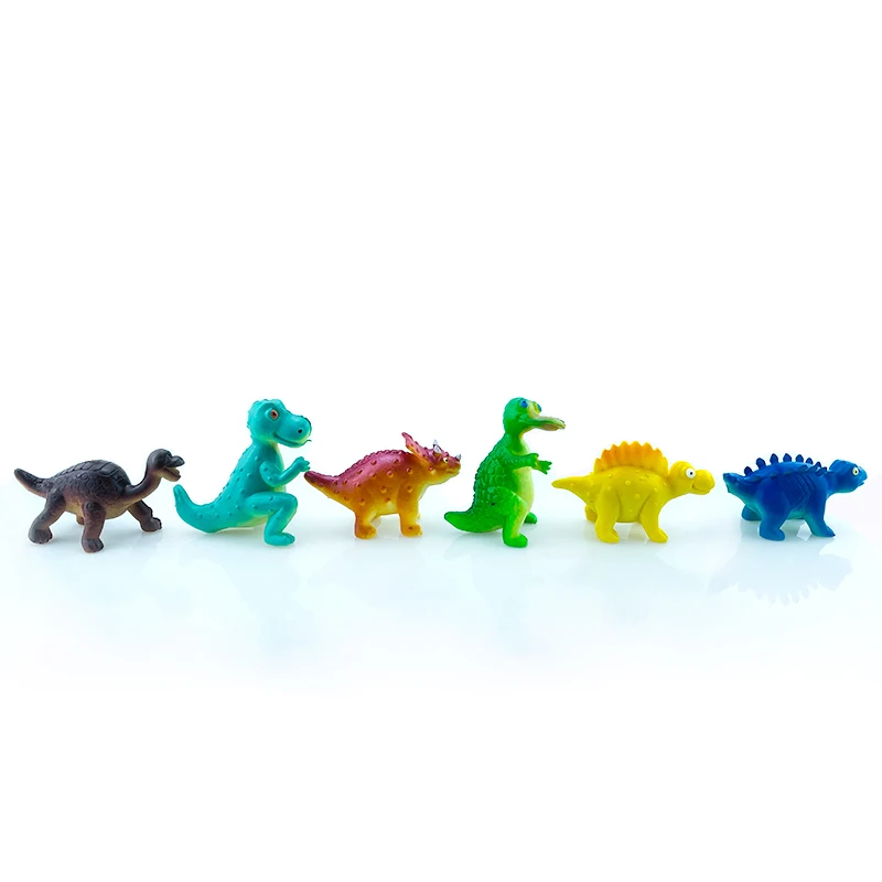 6 pz/set Mini simulazione animale dinosauro modello stegosauro hadrosaur Tyrannosaurus figure bambini giocattoli educativi cognitivi
