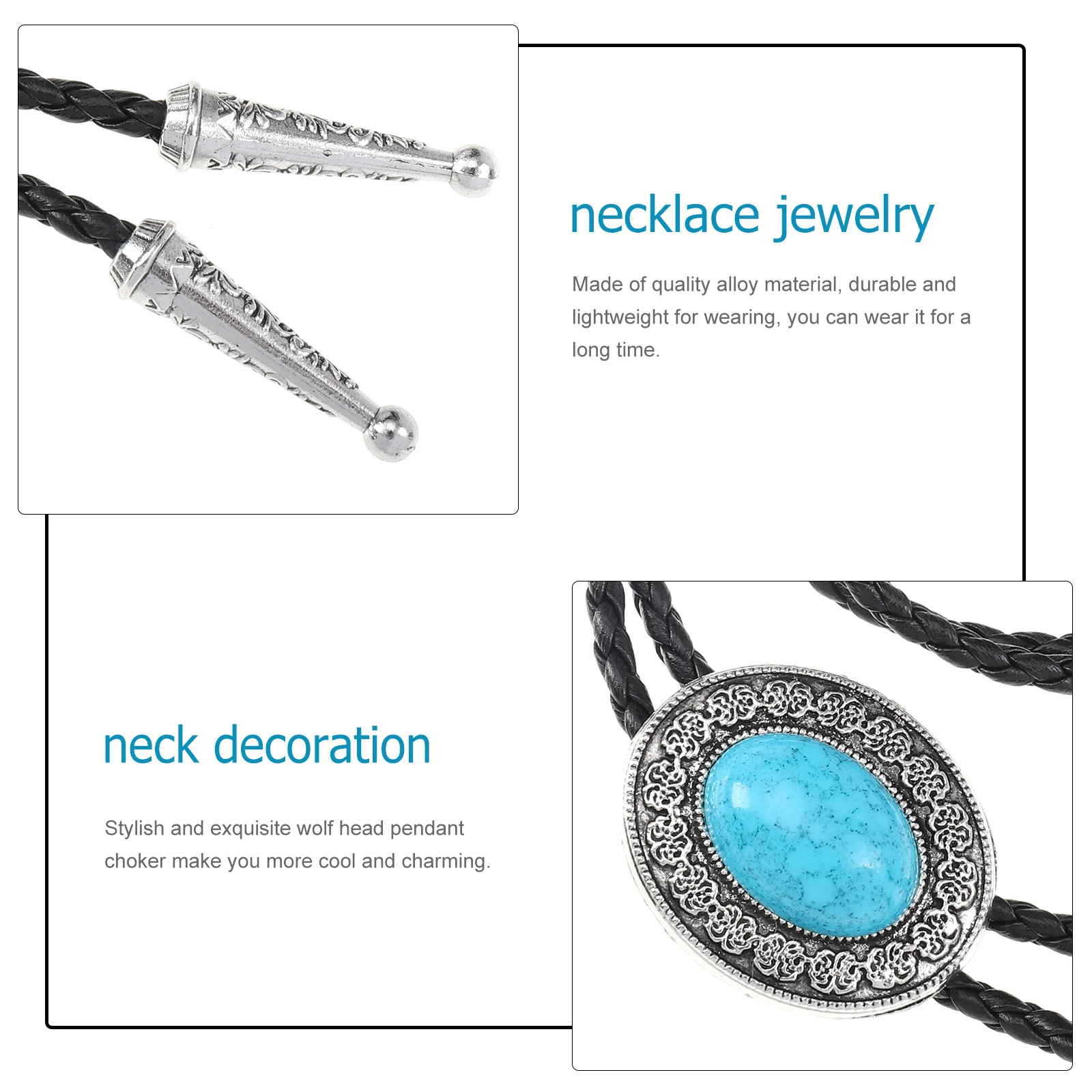 

Bolo Chain Bolo Neck Decoration Tie Men Shirt Neck Chain Male Necktie Agate Alloy Decoration Gift
