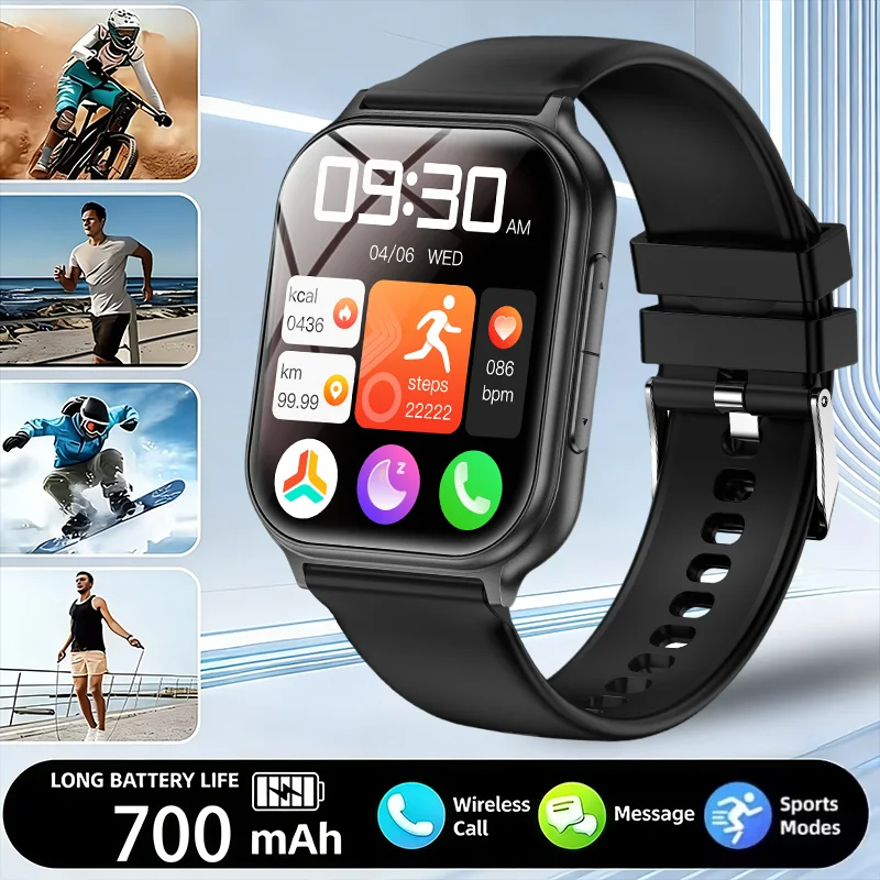 

Brand new neutral sports smartwatch, collocation 700mAh large capacity battery, Bluetooth call, fitness tracker, Health monitor