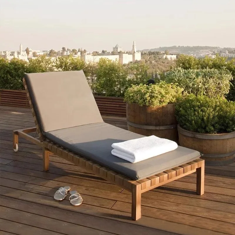 

Outdoor bed courtyard villa open-air waterproof outdoor teak rattan swimming pool