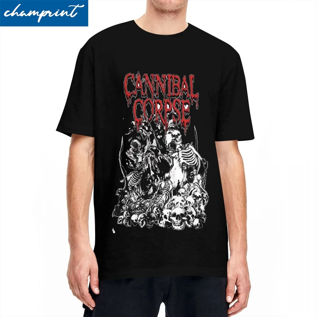 

Футболка Cannibal Мужская с логотипом трупа, хлопковая с коротким рукавом, с круглым вырезом, летняя одежда