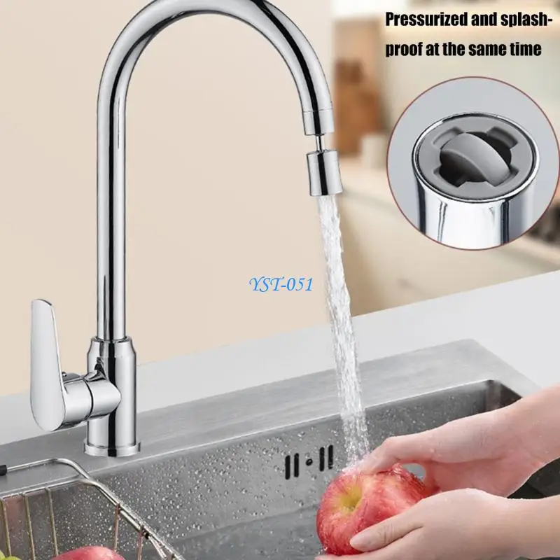 E15A Kitchen Faucet Extender Aerator Adjustable Splashes Guard Sink Adapter Faucet Strainer Washbasin Faucet Bubblers Nozzle