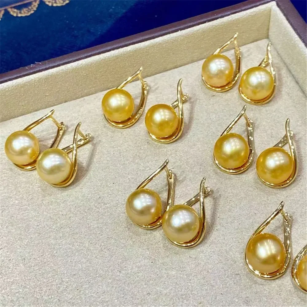 925 Stamped Alloy Gold Plating Pearl Earrings Setting DIY Jewelry Findings, Craft Supplies Handmade Earrings Accessory No Pearl