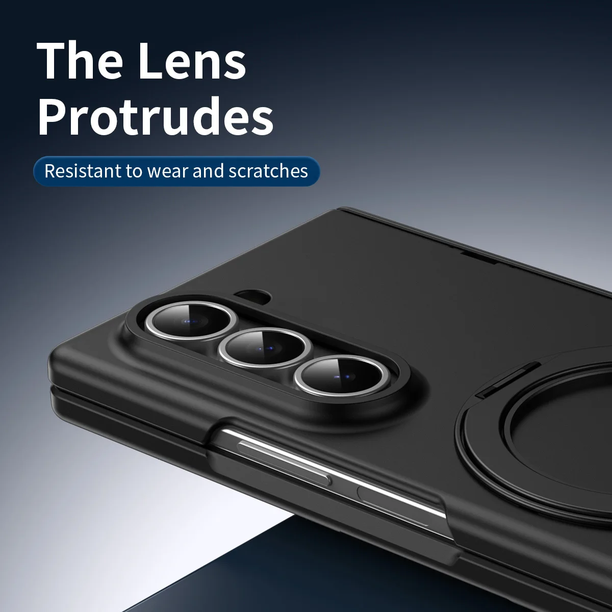 Etui z rysikiem i Magsafe 360 do Samsung Galaxy Z Fold 5 6 7 °   Obrotowy stojak, zawias, folia ochronna na ekran, pełna ochrona. — zdjęcie produktu 2