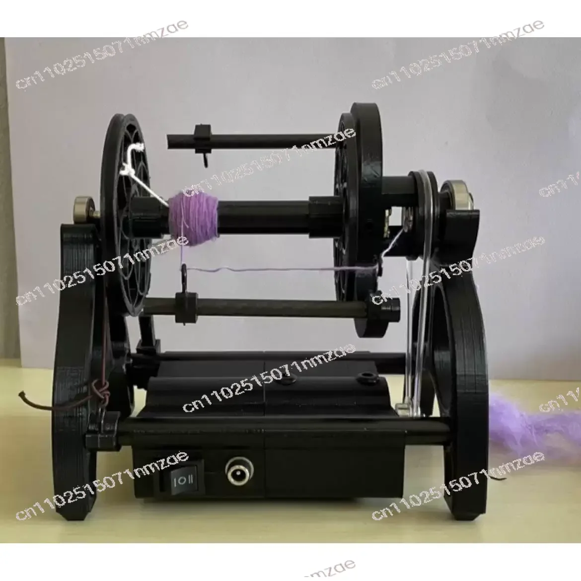wool fiber cotton yarn twist 12V adjustable speed display mini electric spinning wheel
