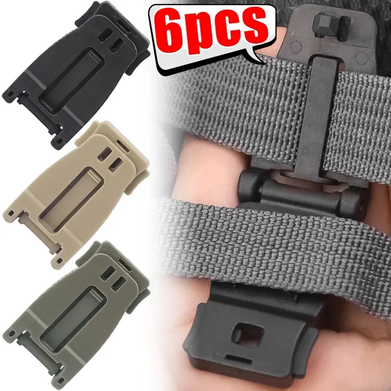 

Multipurpose MOLLE Clip Tactical Strap Webbing Attachment Dominator Connection Buckle Management Tool for Bag Backpack 6/2pcs