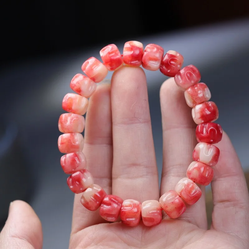 Natural half-blood passion fruit seed finger DIY bone bead bracelet