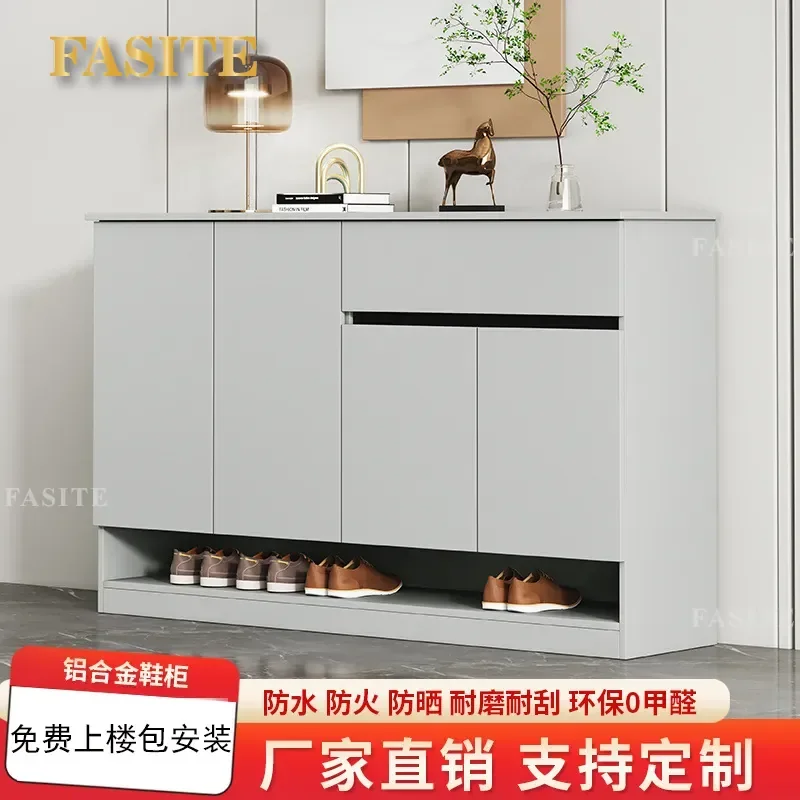 For Aluminum Alloy SPC Honeycomb Panel Shoe Cabinet Waterproof Sunscreen Eco Friendly Storage Rack for Household Entrance