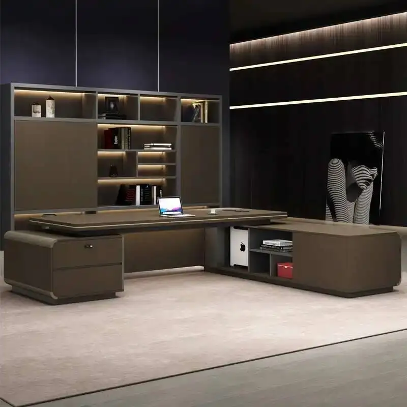Bureau d'angle européen debout combinaison moderne réception bureau créativité haute qualité Escritorio meubles de bureau
