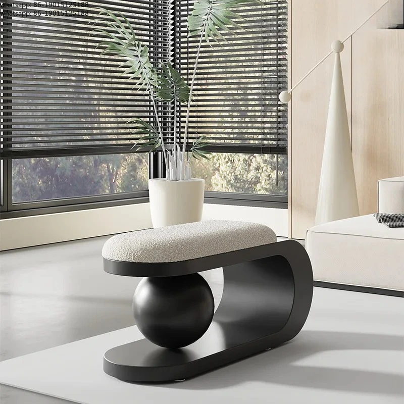 Nordic Luxury Entryway Bench Modern Living Room Shoe Changing Stool Designer Bedroom Bench Wooden Sofa Bench Home Furniture