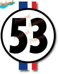 Herbie Love Bug Beetle 53 Fits Car Sticker Decal for Your All Cars Racing Laptop Motorcycle Helmet Trunk Surf Camper Bumper