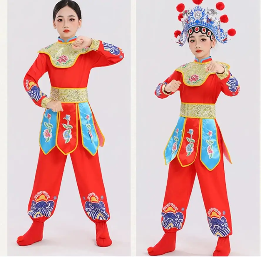 Child Girl  Peking Opera  Costume Traditional Chinese Clothing men women Wushu  Martial Arts Stage Performance