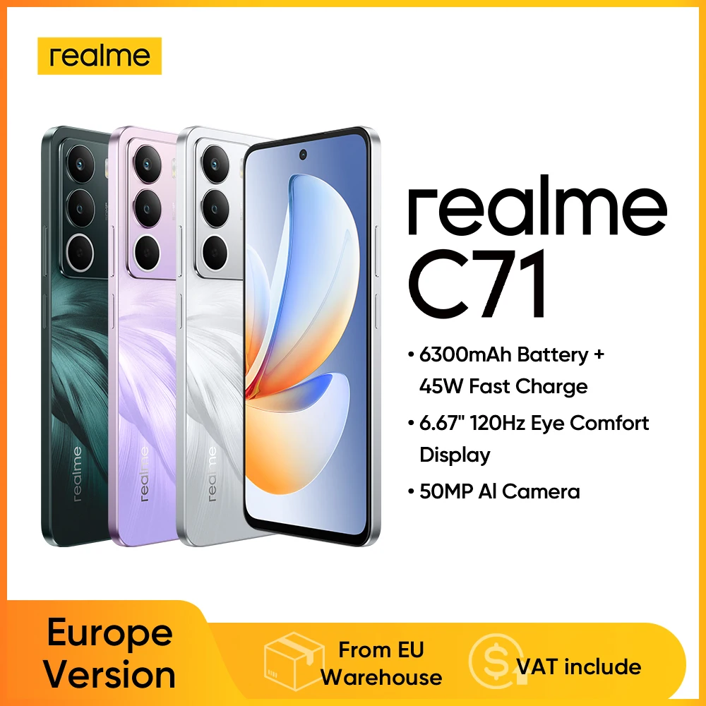 realme C71 Smartphone 4G con Pantalla de 6.67 Pulgadas y 120Hz, Batería Masiva …