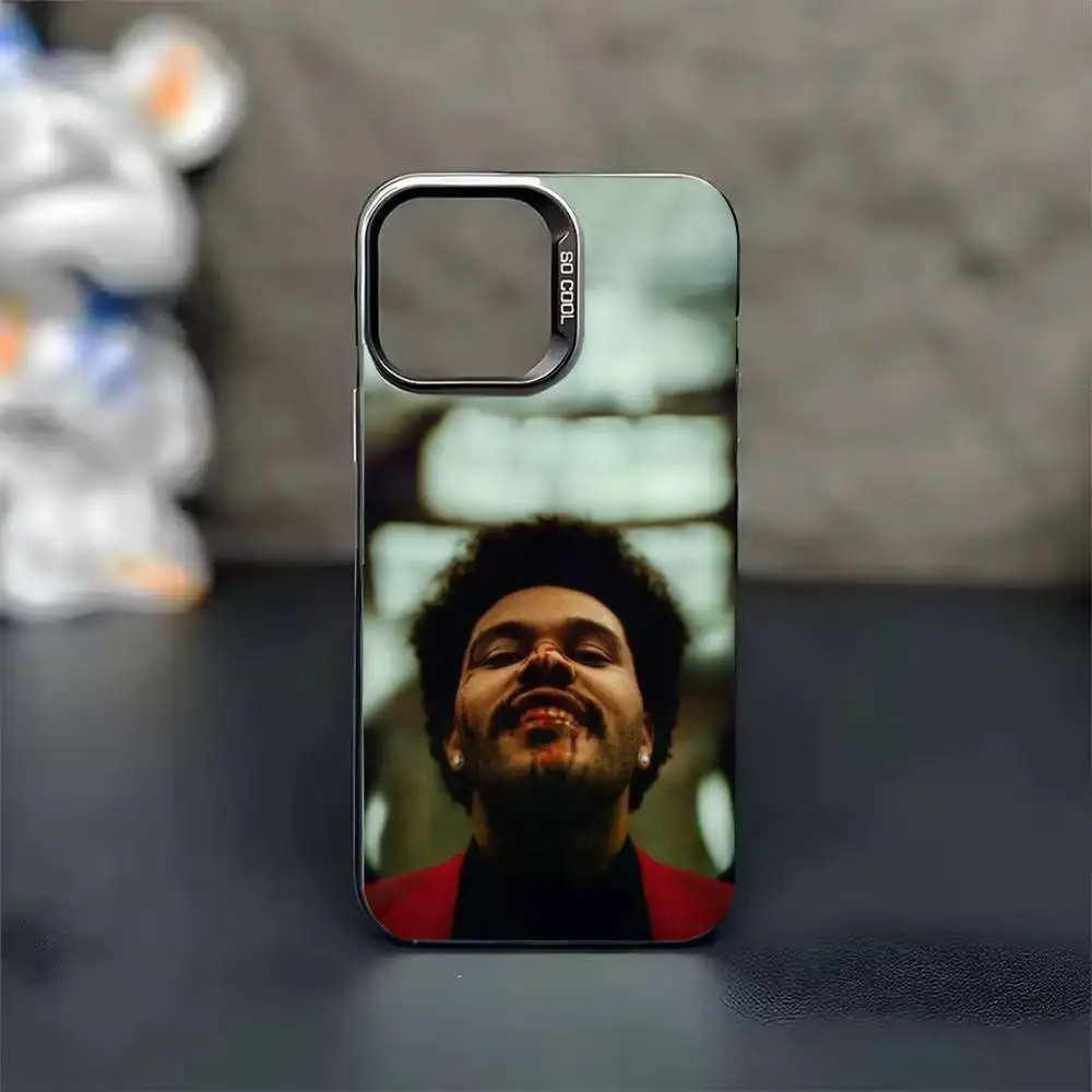 Die W-Weeknd XO Handyhülle für iPhone 17,16,15,14,13,12,11, Pro Max, Plus, schwarze Candy Silver Cover