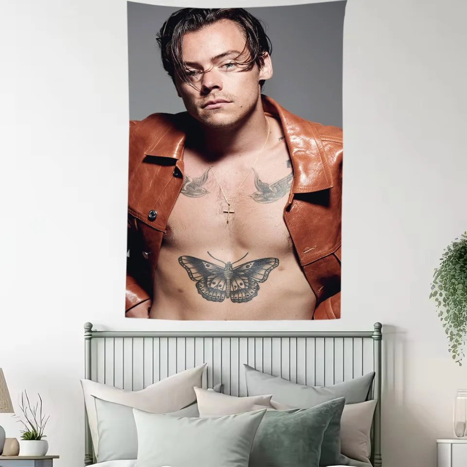 Singer H-HArry Styles Tapestry Polyester Printed Gift Banner Home or Outdoor For Decoration Tapestry