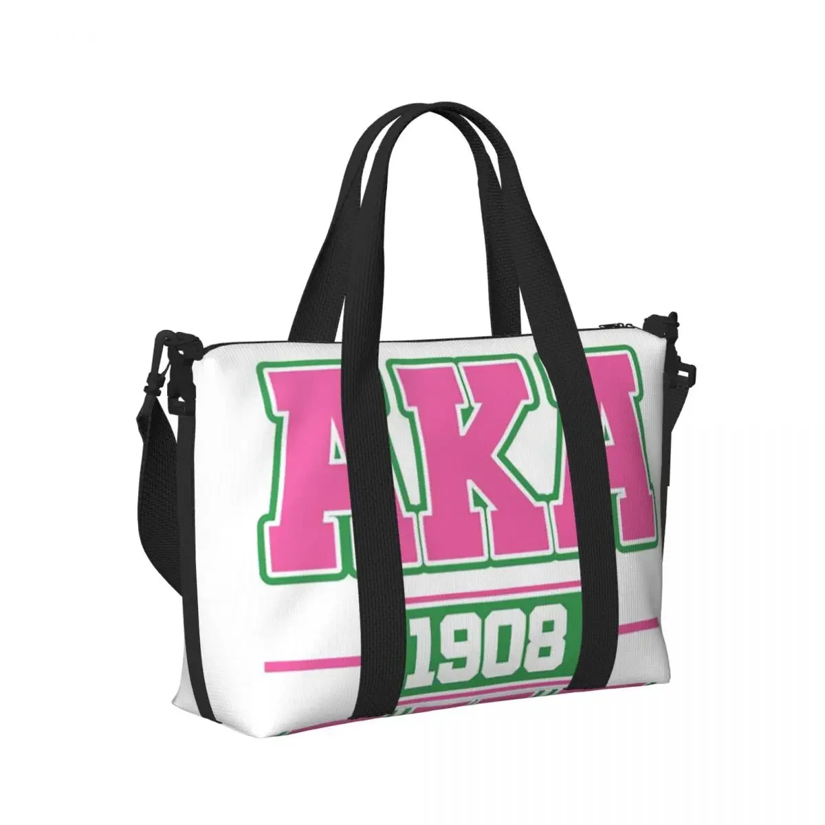 

AKA Sorority Beach Travel Bag Large Capacity Tote Bags for Gym Yoga Women Shopping Duffle Shoulder Bag